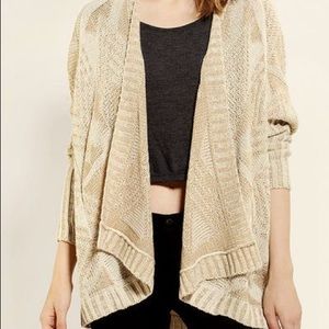 Sparkle & Fade beige cardigan sweater